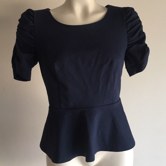 navy blue peplum top